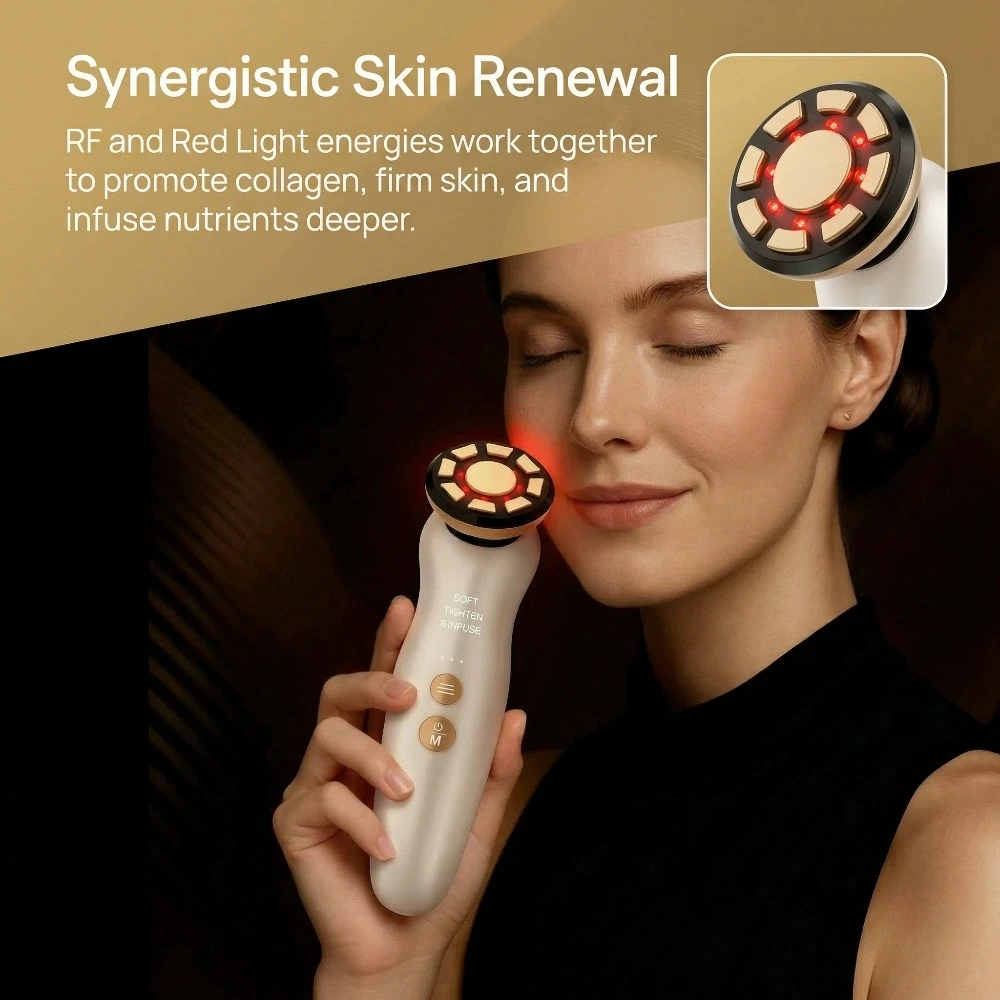 Galvanic Skin Sensor - Massageador facial rf, terapia com luz