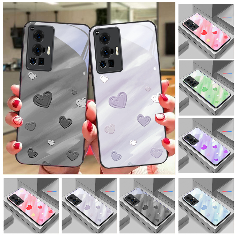 Vivo X200 - Capa de Telefone de Vidro Preto