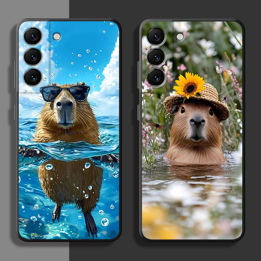 Samsung Galaxy A55 - Capa de Celular Capybara de Férias