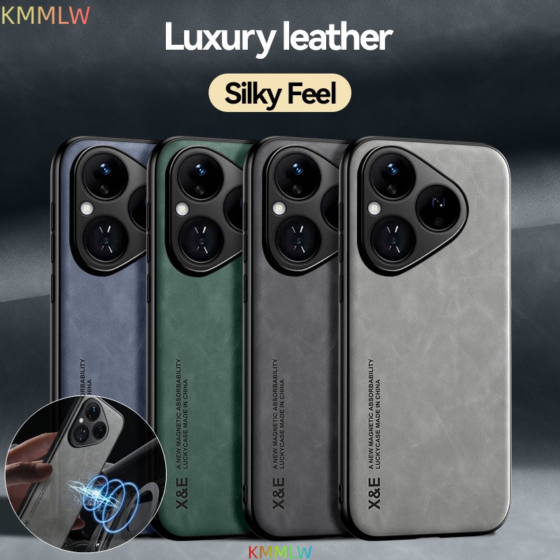 Huawei Pura 70 - Capa de Couro Luxuosa para Huawei