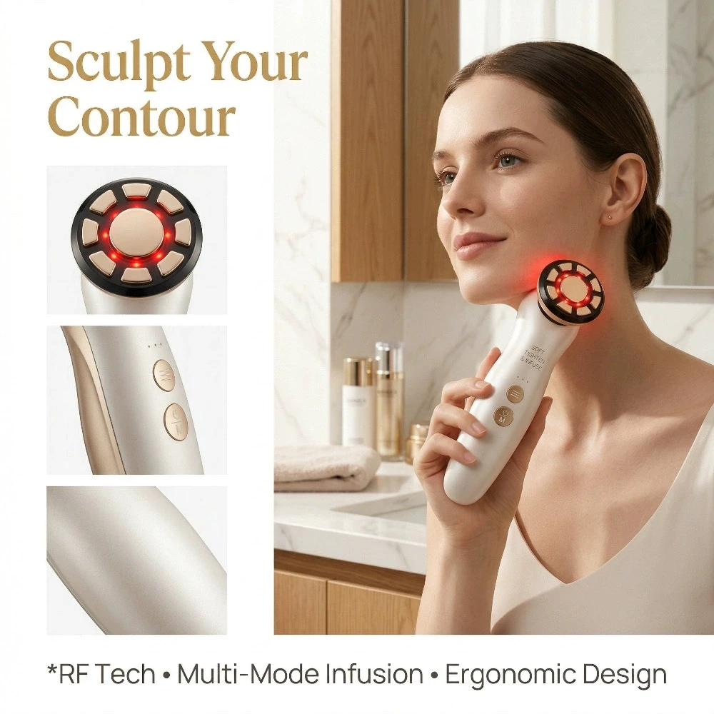 Massageador facial rf, terapia - Galvanic Skin Sensor avaliação e preço